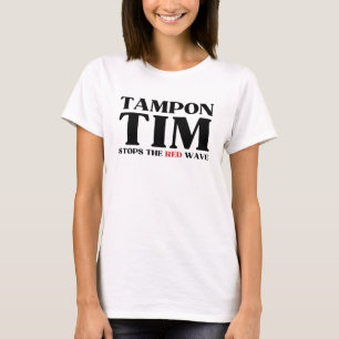 T-shirt Tampon Tim Arrêtera Le Red Wave-Tim Walz 2024