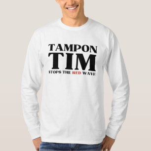 T-shirt Tampon Tim Arrêtera Le Red Wave-Tim Walz 2024