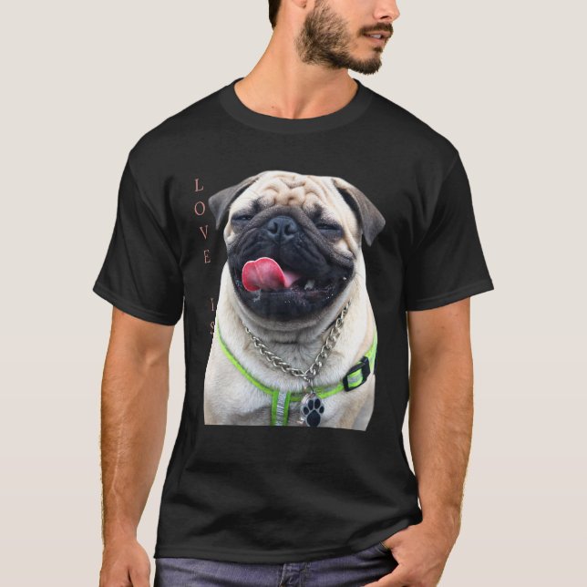 T-shirt Tan Carlin Femmes Hommes Carlin Maman Papa Vie Tee (Devant)