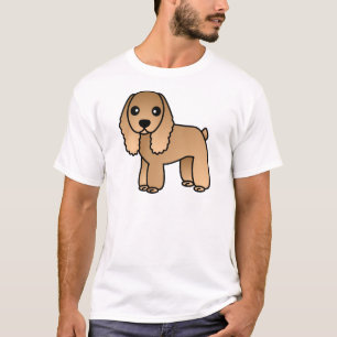 T-shirt Tan mignon/bande dessinée crème de cocker