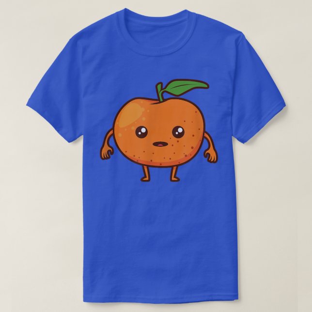 T-shirt Tangerine de dessin animé de Kawaii (Design devant)