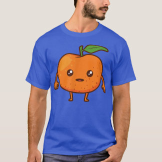 T-shirt Tangerine de dessin animé de Kawaii