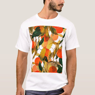 T-shirt Tangerines arbre : motif juteux sans couture.