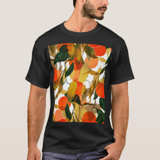 T-shirt Tangerines arbre : motif juteux sans couture.