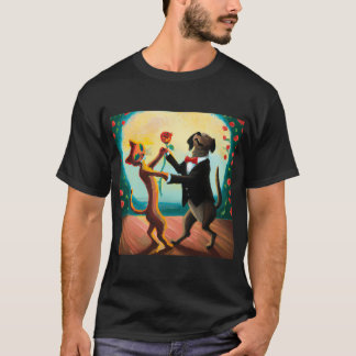 T-shirt Tango Dansant Chat Et Chien Dans Le Club De Danse 
