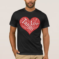 Tango Love Live and Lauder Red Heart Word Art