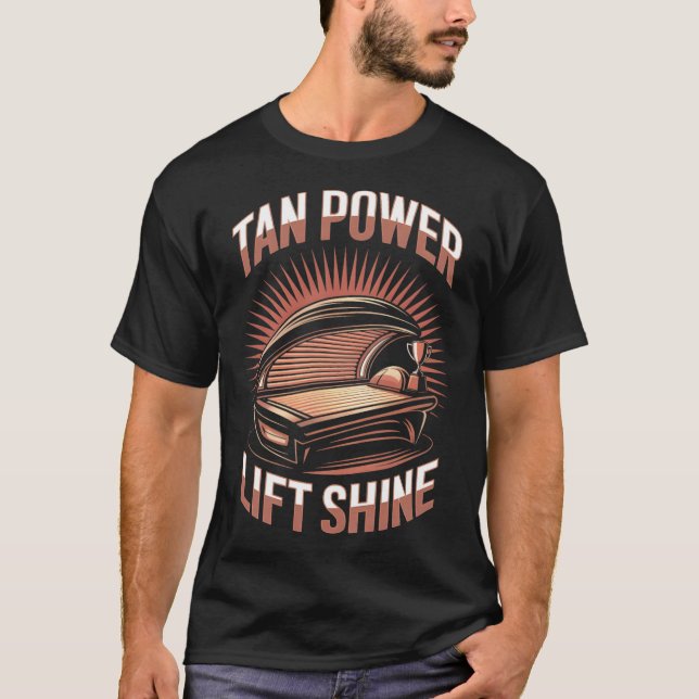T-shirt Tanning Lit Tan Power Gym Goers Bodybuilders Homme (Devant)