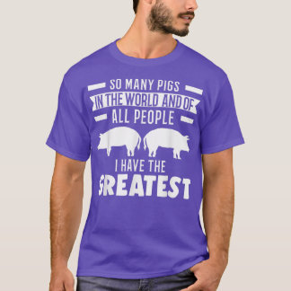 T-shirt Tant de cochons dans le monde Pigs5295 