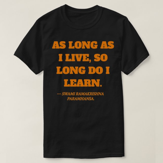 T-shirt Tant que je reviens en direct de Swami Ramakrishna (Design devant)