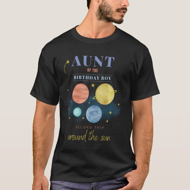T-shirt Tante 2e Anniversaire Deuxième Voyage Autour Du So (Devant)
