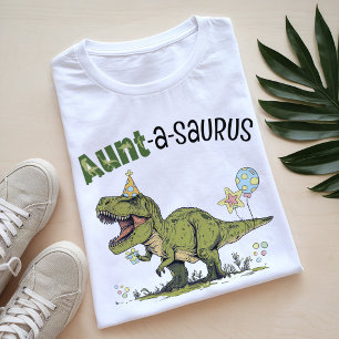 T-shirt Tante-a-saurus Dinosaur Thème Anniversaire de enfa