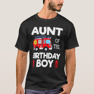 T-shirt Tante Anniversaire Garçon Camion d'incendie Enfant