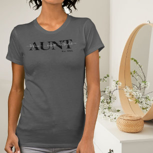T-shirt Tante avec les noms des enfants Est