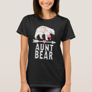 T-shirt tante Bear Maman Grand-mère Floral Bonne fête des