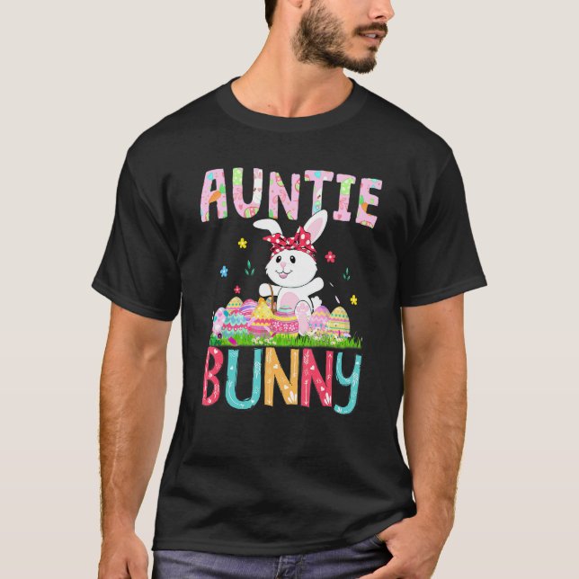 T-shirt Tante Bunny Joyeux Pâques Jour S Mignonne Bunny Pâ (Devant)
