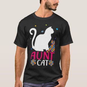 T-shirt Tante Chat Sensibilisation à l'autisme Amour Sout