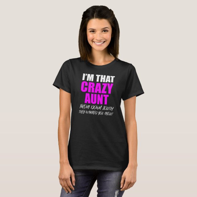 T-shirt Tante Crazy (Devant entier)