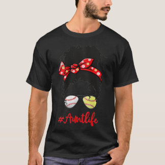 T-shirt Tante de baseball féminin Tante Vie Tante de baseb