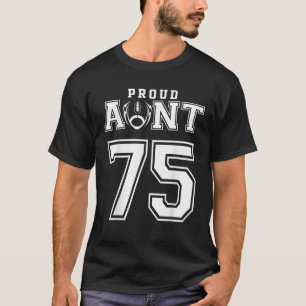 T-shirt Tante de football Fière personnalisée Numéro 75 Pe