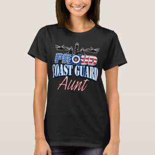 T-shirt Tante de la Garde côtière Shirt USA Drapeau Femmes