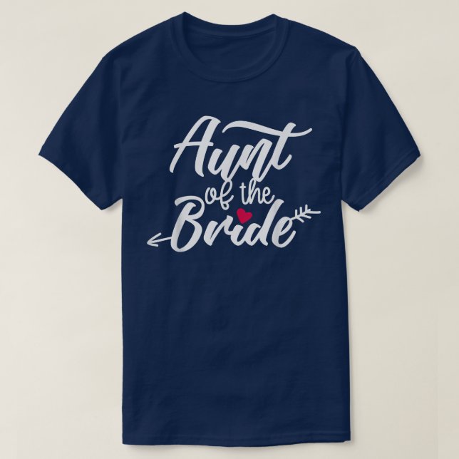 T-shirt Tante de la mariée Arrow Heart Mariage Enterrement (Design devant)