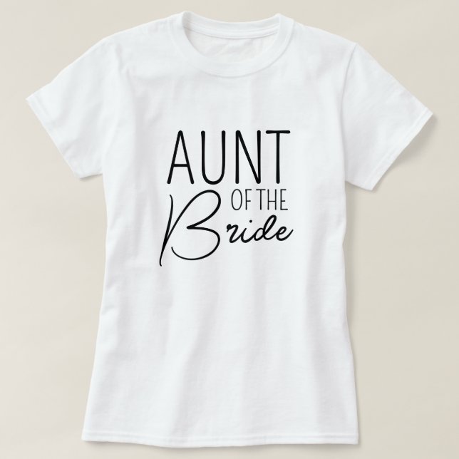 T-shirt Tante de la mariée - Mariage de famille correspond (Design devant)