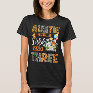 T-shirt Tante de la nature et garçon de trois 3ème anniver