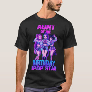 T-shirt Tante de la star K-pop de la fille d'anniversaire