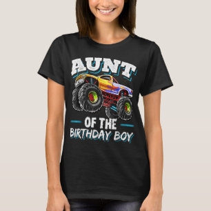 T-shirt Tante de l'anniversaire Boy Monster Camion Anniver