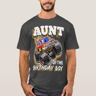 T-shirt Tante de l'anniversaire Boy Monster Camion Anniver