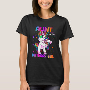 T-shirt Tante de l'anniversaire fille Dabbing Unicorn Part
