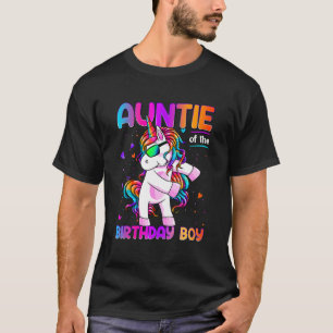 T-shirt Tante de l'anniversaire garçon Dabbing Unicorn Par
