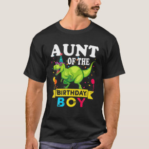 T-shirt Tante De L'Anniversaire Garçon Rex RAWR Dinosaur 