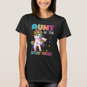 T-shirt Tante de l'anniversaire Princesse Flossing Unicorn