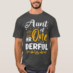 T-shirt Tante de M. One Derful 1er Anniversaire Fête Premi