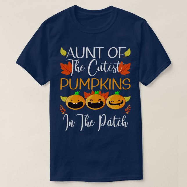 T-shirt Tante Des Citrouilles Les Plus Cuttes Du Patch (Design devant)