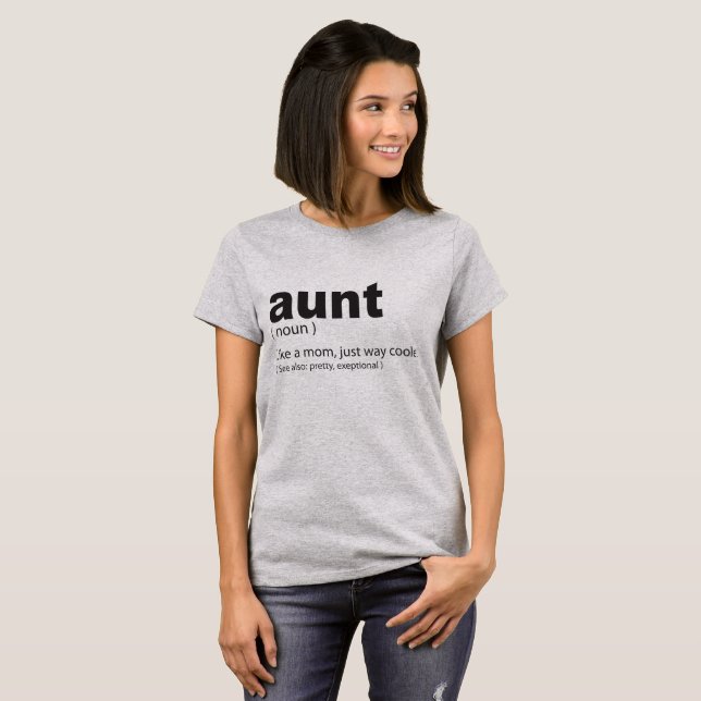 T-shirt tante drôle citation de tante définition (Devant entier)