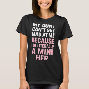 T-shirt Tante drôle Citation mini famille assortie nièce