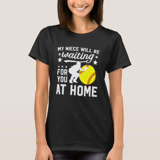 T-shirt Tante drôle de receveur de softball d'un receveur