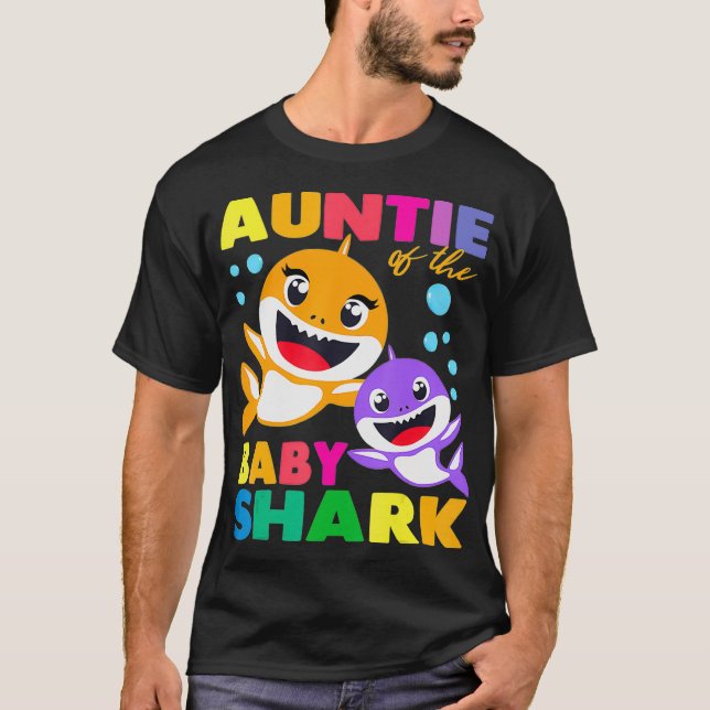 T-shirt Tante Du Bébé Requin Anniversaire Tante Requin Aun (Devant)
