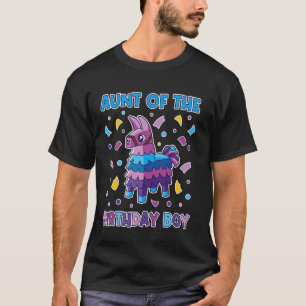 T-shirt Tante du garçon d'anniversaire Llama Pinata Garçon