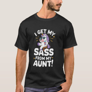T-shirt Tante et nièce Licorne insolente Je tiens mon ins