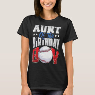 T-shirt Tante Fête de Baseball Garçon Famille Baller b jou