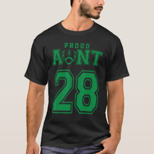 T-shirt Tante Fier De Football Numéro 28 G Personnaliser