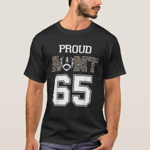 T-shirt Tante Fier De Football Numéro 65 Personnalisée