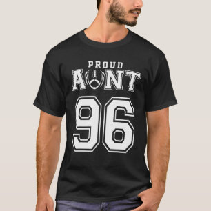 T-shirt Tante Fier de Football Numéro 96 Personnalisée