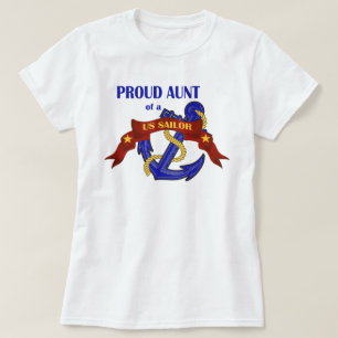 T-shirt Tante fière d'un marin des USA