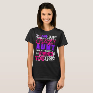 T-shirt Tante folle certifiée drôle