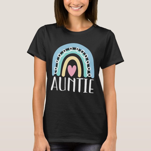 T-shirt Tante Mignonne Tante Famille Correspondant Rainbow (Devant)