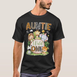T-shirt Tante Of The Wild One 1EBirthday Kids Safari Ju